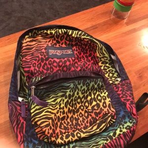 Jansport animal rainbow print